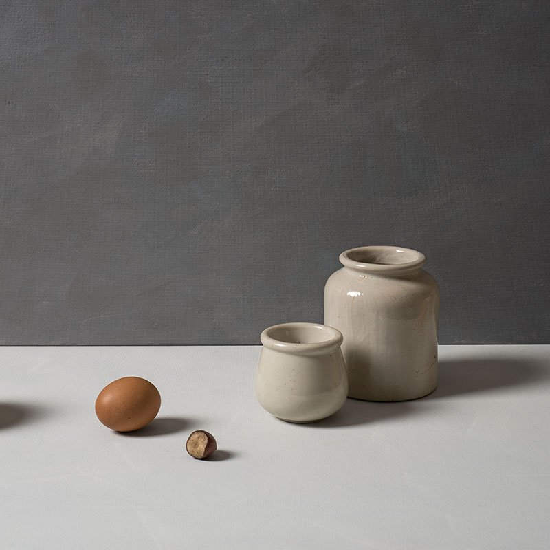 Coquille, noisette et pot